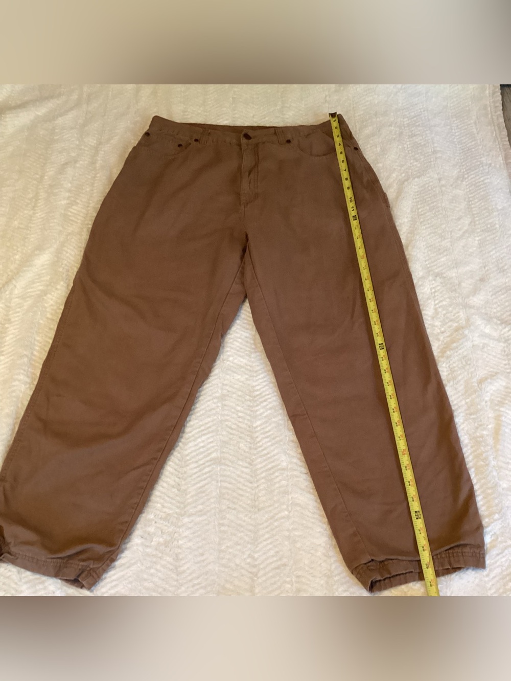 Vintage Mens Red Head 38x30 Flannel Lined Cargo Cold Wear Casual Winter Pants